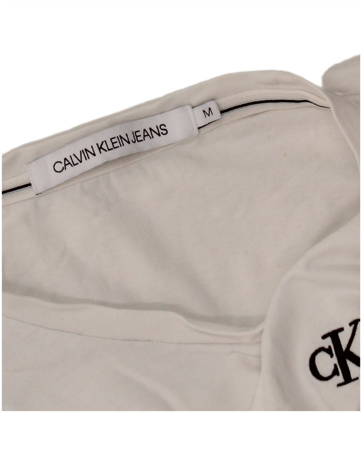 CALVIN KLEIN Ženska majica kratkih rukava UK 14 Srednje bijela