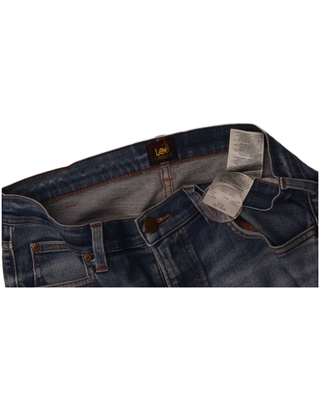 LEE Mens Arvin Slim Jeans W32 L32 Blue Cotton