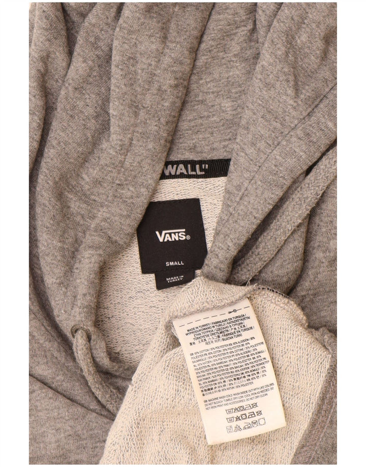Vans muški pulover s kapuljačom na patentni zatvarač mali sivi pamuk