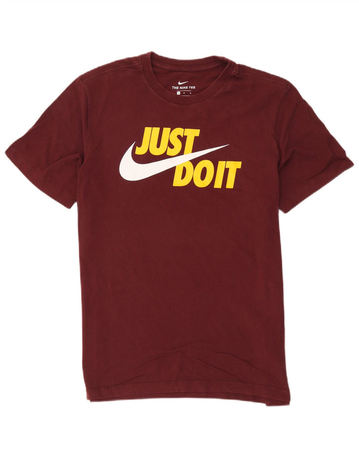 Nike Muška majica kratkih rukava s grafičkim motivima, srednji tamnocrveni pamuk