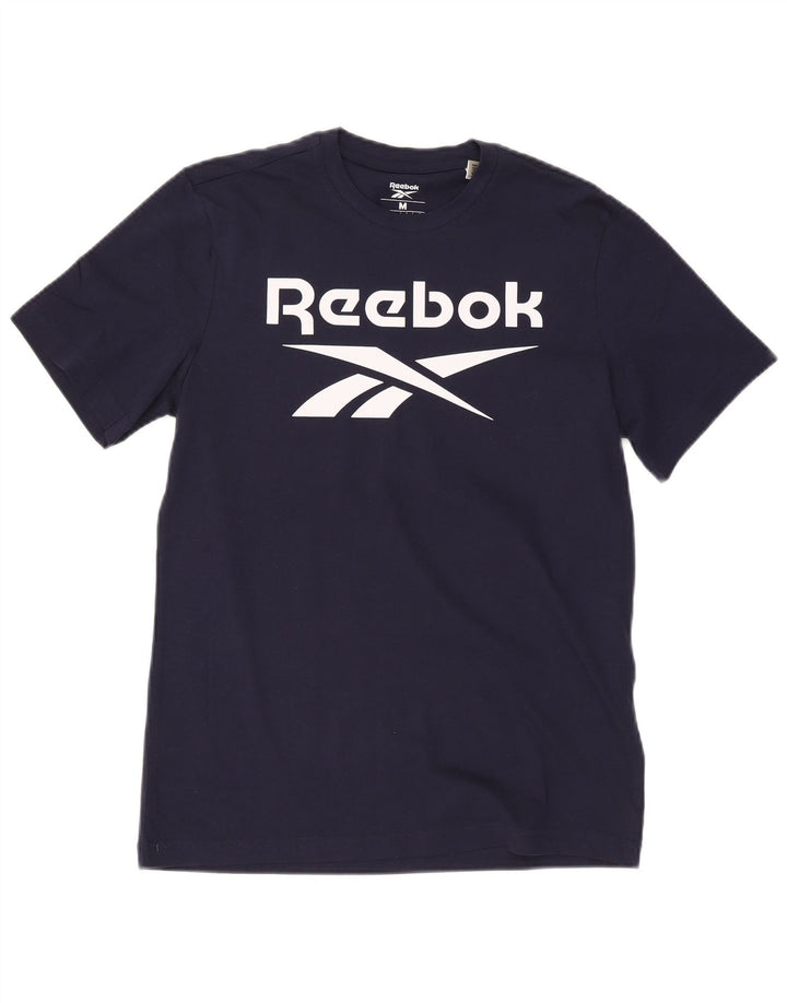 Reebok muška grafička majica kratkih rukava srednje tamnoplavi pamuk