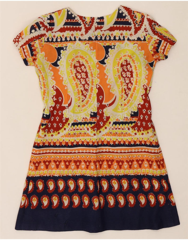 VINTAGE Womens A-Line Dress UK 12 Medium Multicoloured Paisley Vintage Vintage and Second-Hand Vintage from Messina Hembry 