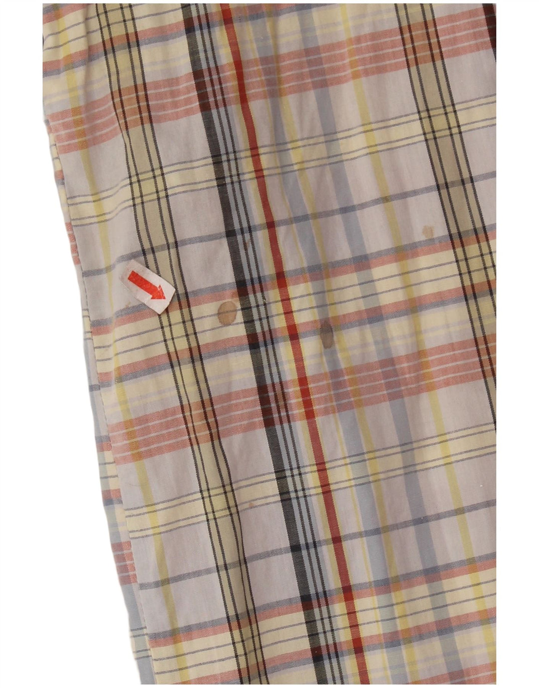 Vintage ženska košulja haljina UK 14 Srednje raznobojni karirani pamuk