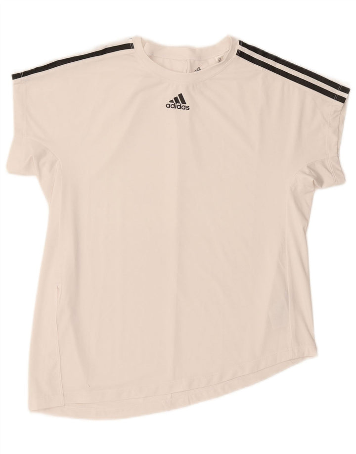 Adidas ženska majica kratkih rukava s grafičkim motivima UK 12/14 Srednje bijeli poliester