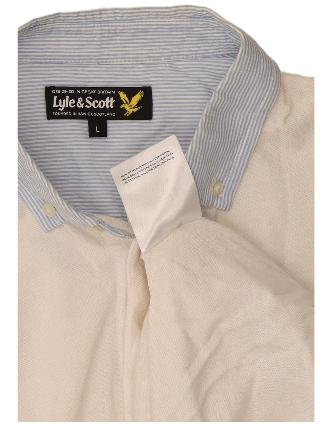 Lyle & Scott muška polo majica velika bijela pamučna