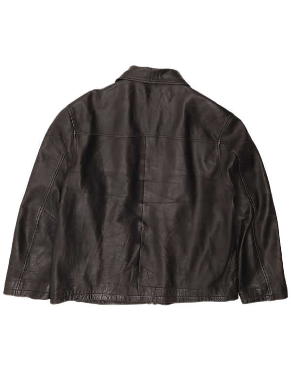 VINTAGE muška kožna jakna UK 44 2XL crna