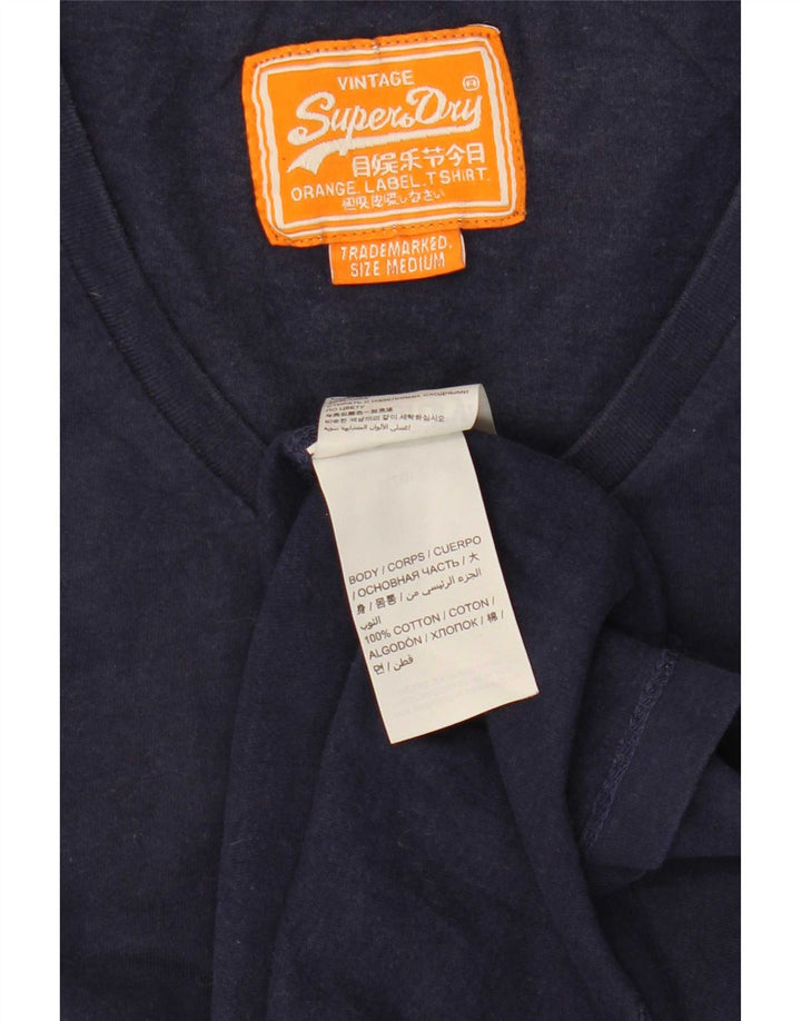Superdry muška majica kratkih rukava srednje tamnoplavi pamuk