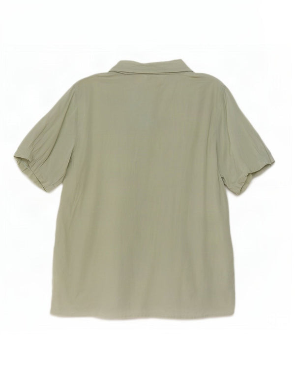 Padovanelle ženska košulja kratkih rukava bluza IT 50 XL zelena cvjetna
