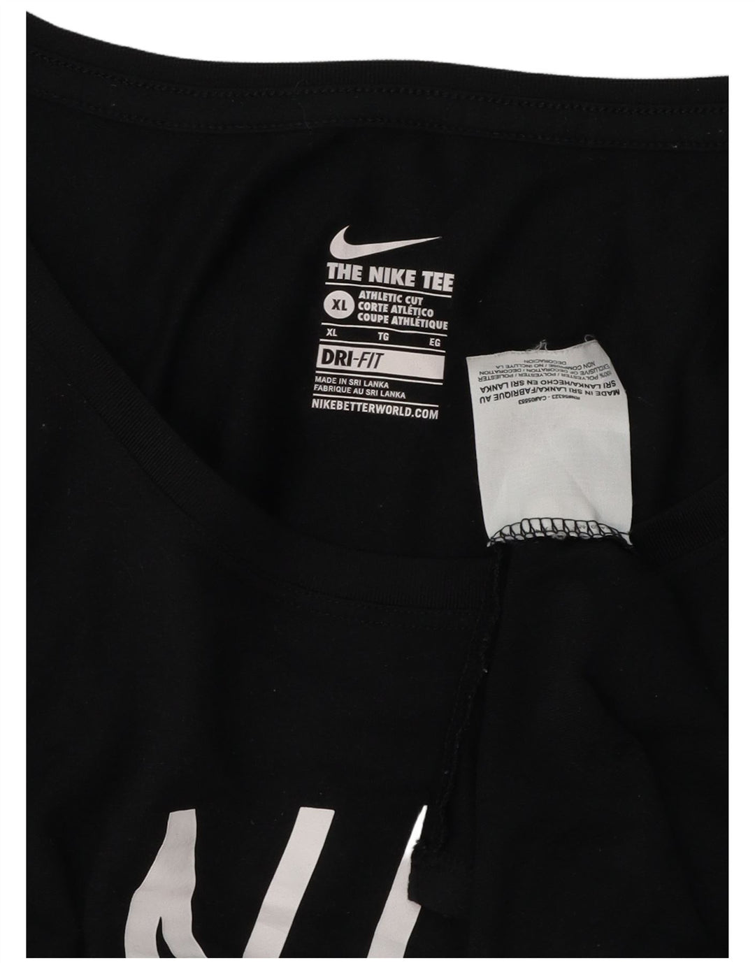 Ženska majica dugih rukava sportskog kroja Nike UK 18 XL, crni poliester