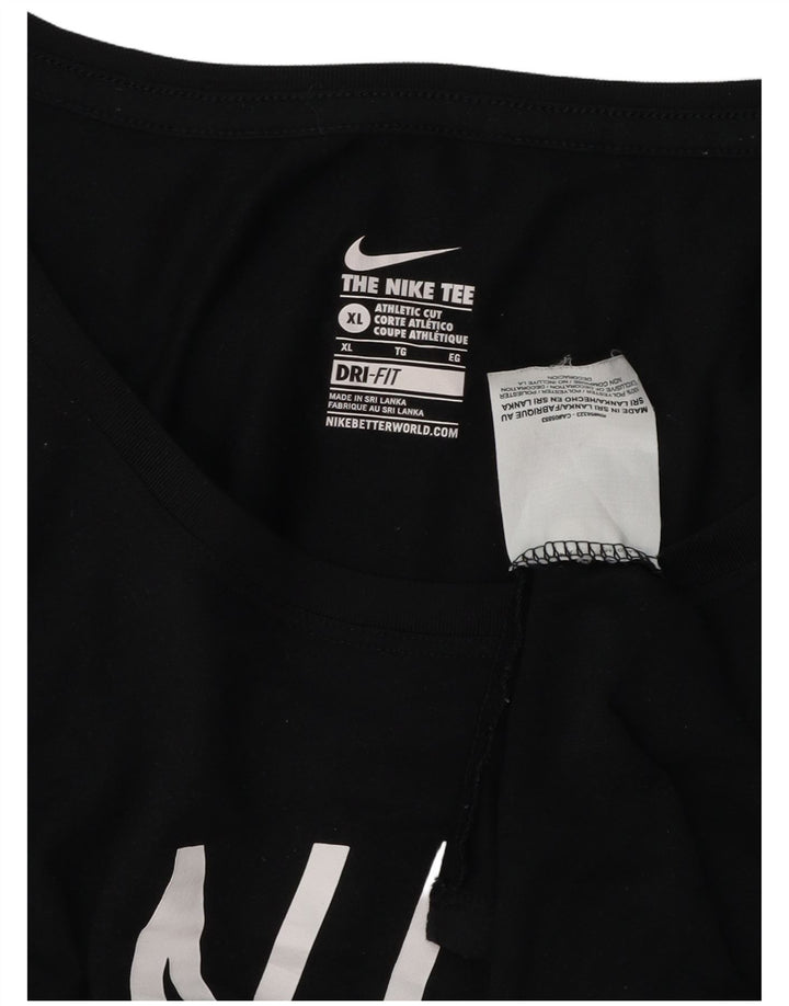 Ženska majica dugih rukava sportskog kroja Nike UK 18 XL, crni poliester