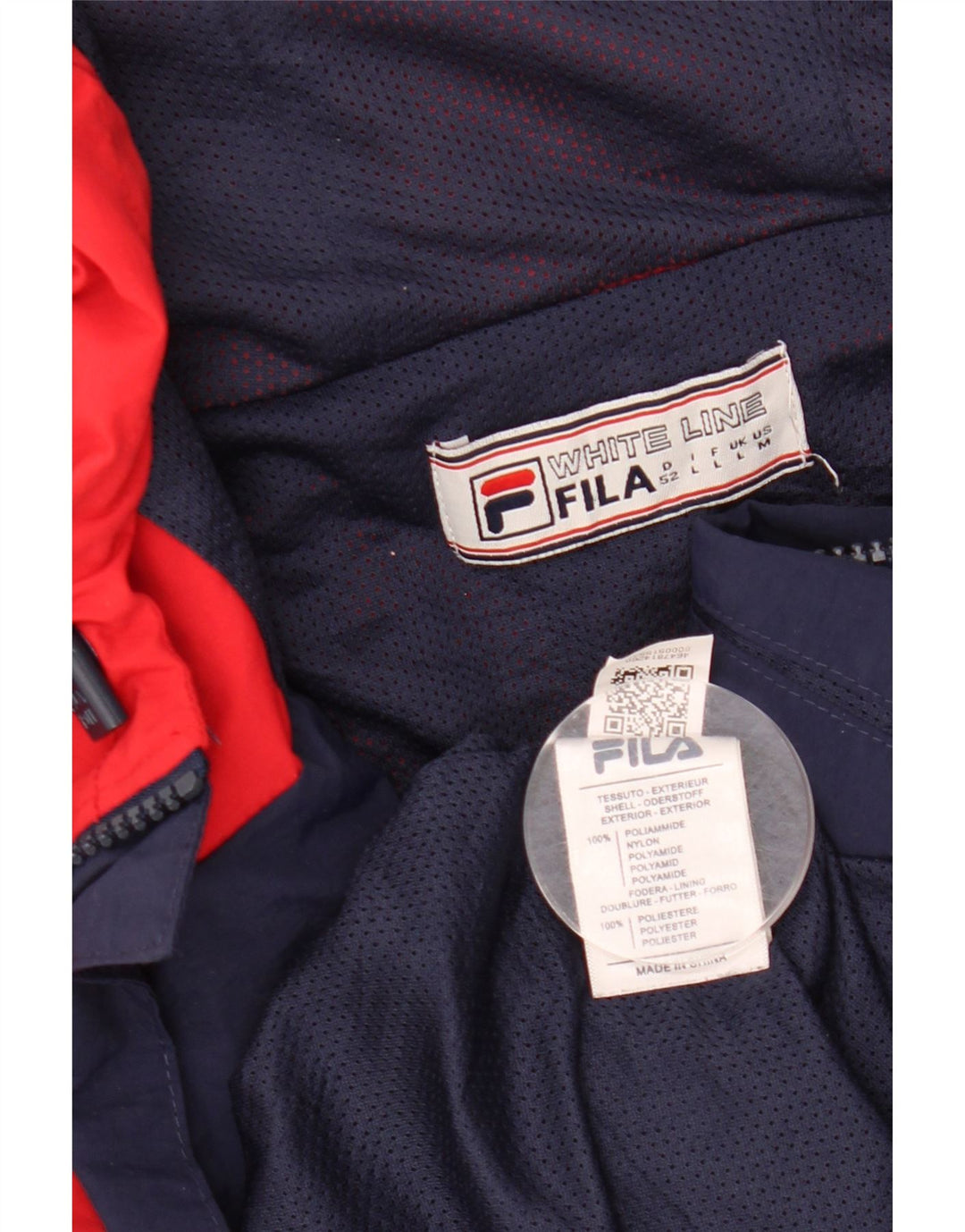FILA Muška kišna jakna s kapuljačom UK 40 Large Blue Colourblock poliamid