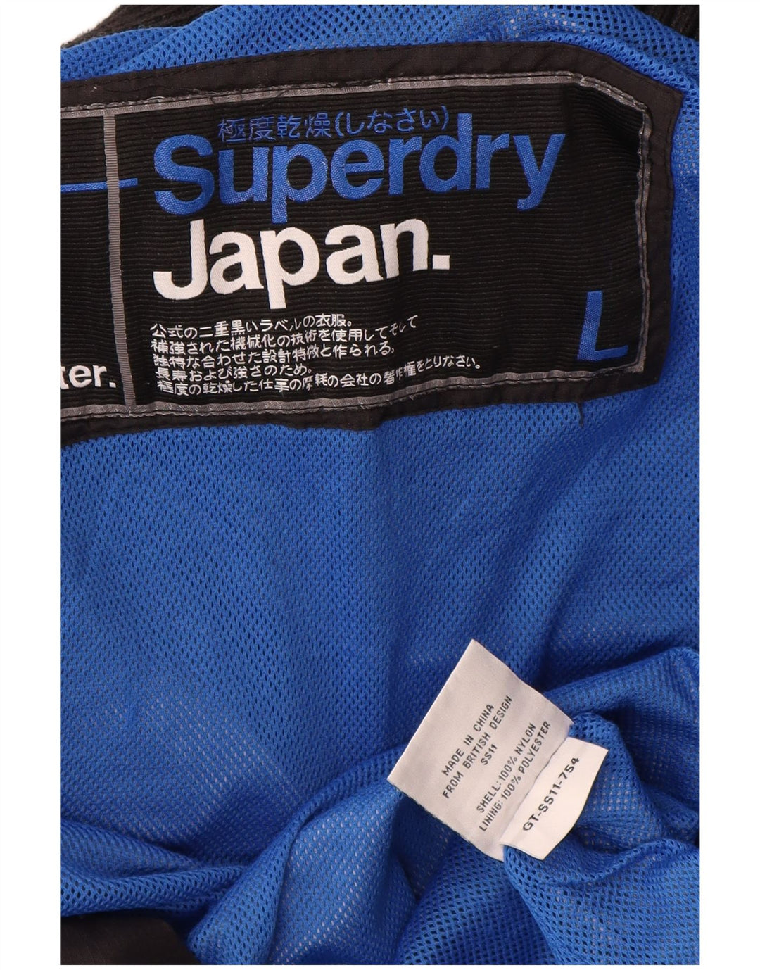 SUPERDRY ženska kišna jakna s grafičkim motivima UK 16 Veliki crni najlon