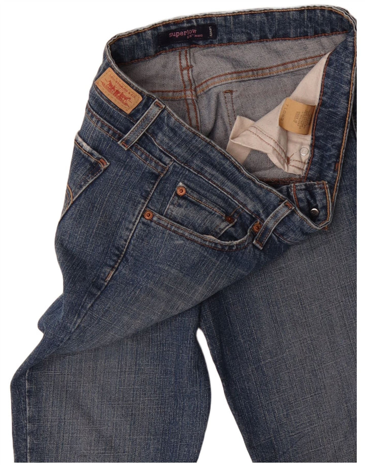 LEVI'S ženske 518 super niske traperice US 7 srednje W30 L34 plavi pamuk