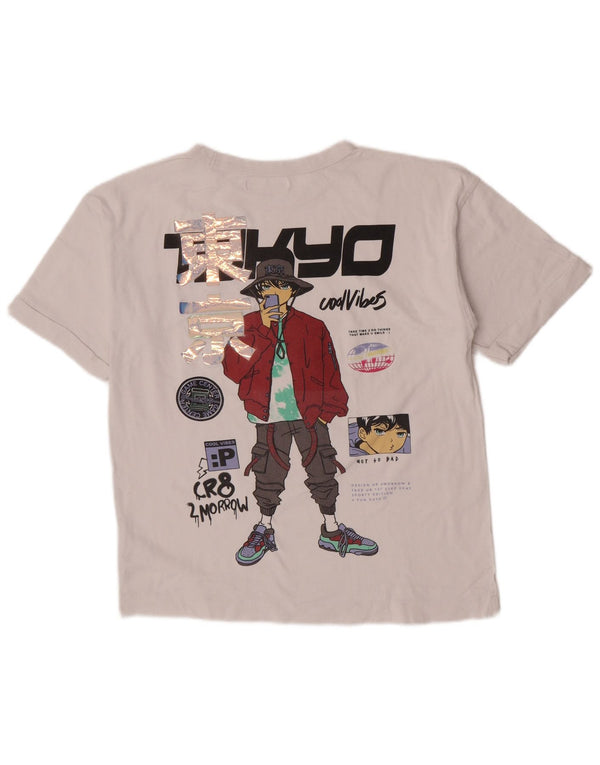 Majica Zara Girls Graphic T-Shirt Top 13-14 Years Sivi Pamuk