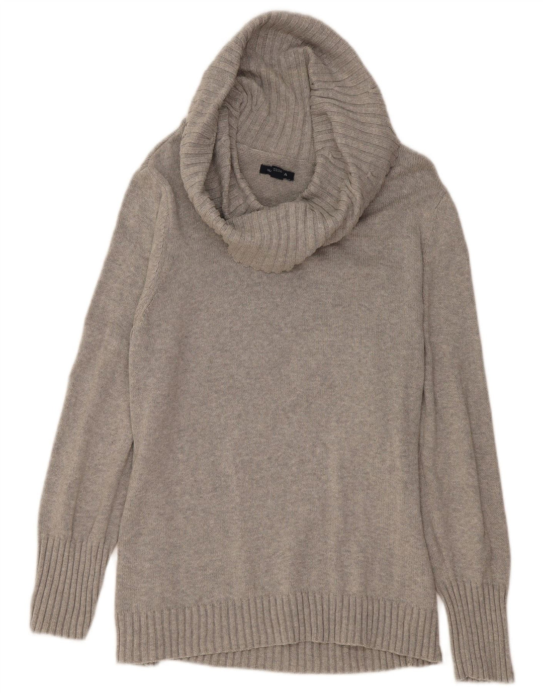 NAUTICA Ženski pulover s rol izrezom UK 20 2XL Sivi pamuk