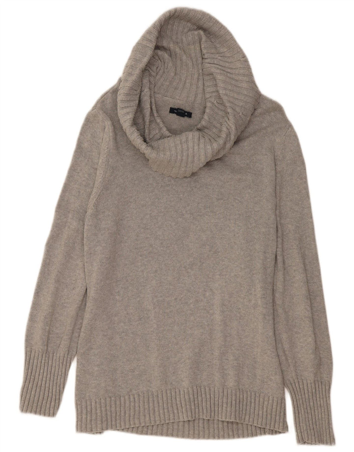 NAUTICA Ženski pulover s rol izrezom UK 20 2XL Sivi pamuk