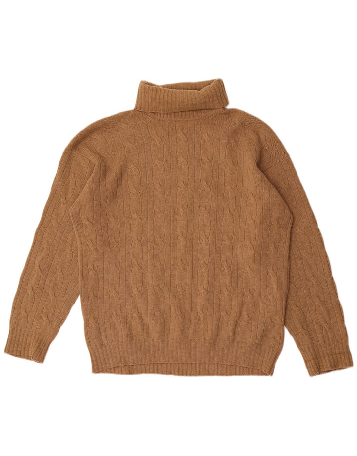 Benetton muški džemper s rol izrezom 2XL smeđi