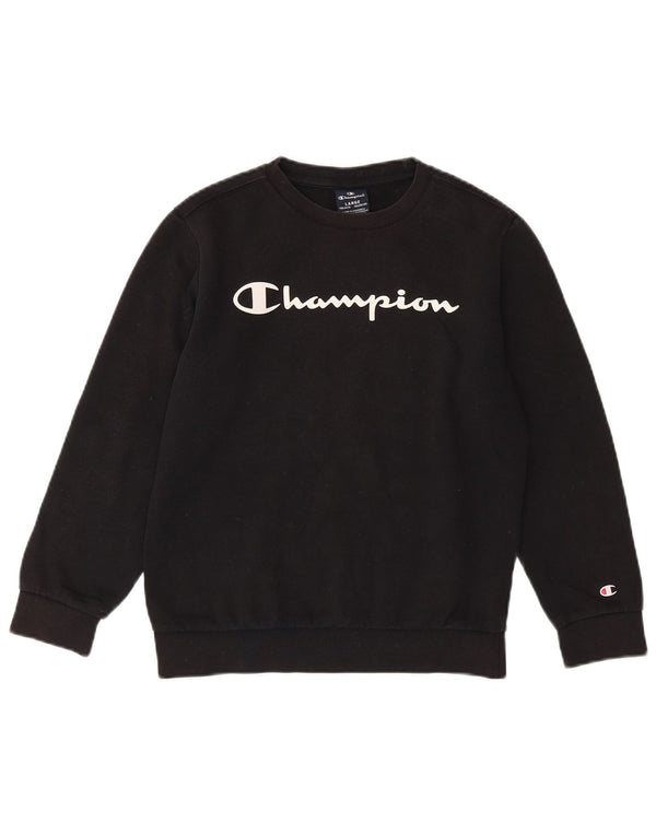Champion Boys Graphic Sweatshirt Džemper 11-12 godina veliki crni pamuk