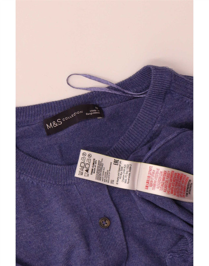 Marks & Spencer ženski kardigan pulover UK 12 Srednje plava viskoza