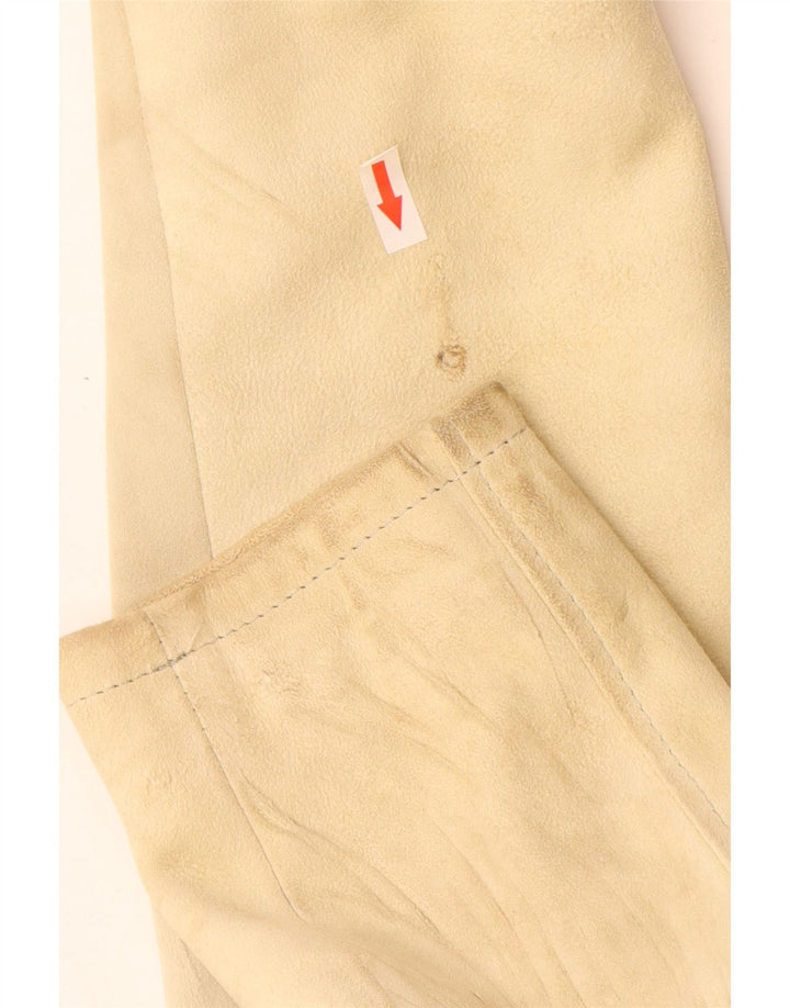 Vintage ženska jakna od brušene kože UK 12 srednje bež kože