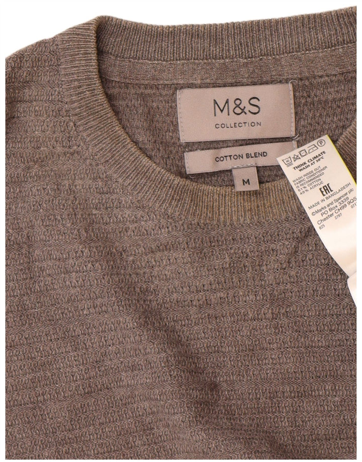 Marks & Spencer muški džemper s okruglim izrezom, srednje sivi pamuk