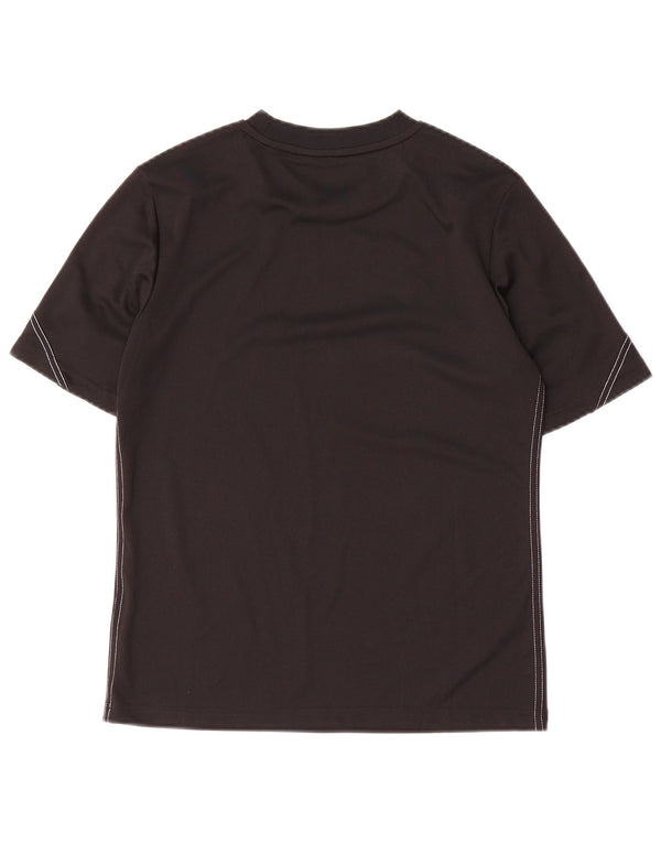 ADIDAS Boys Aeroready T-Shirt Top 11-12 Years Black Poliester