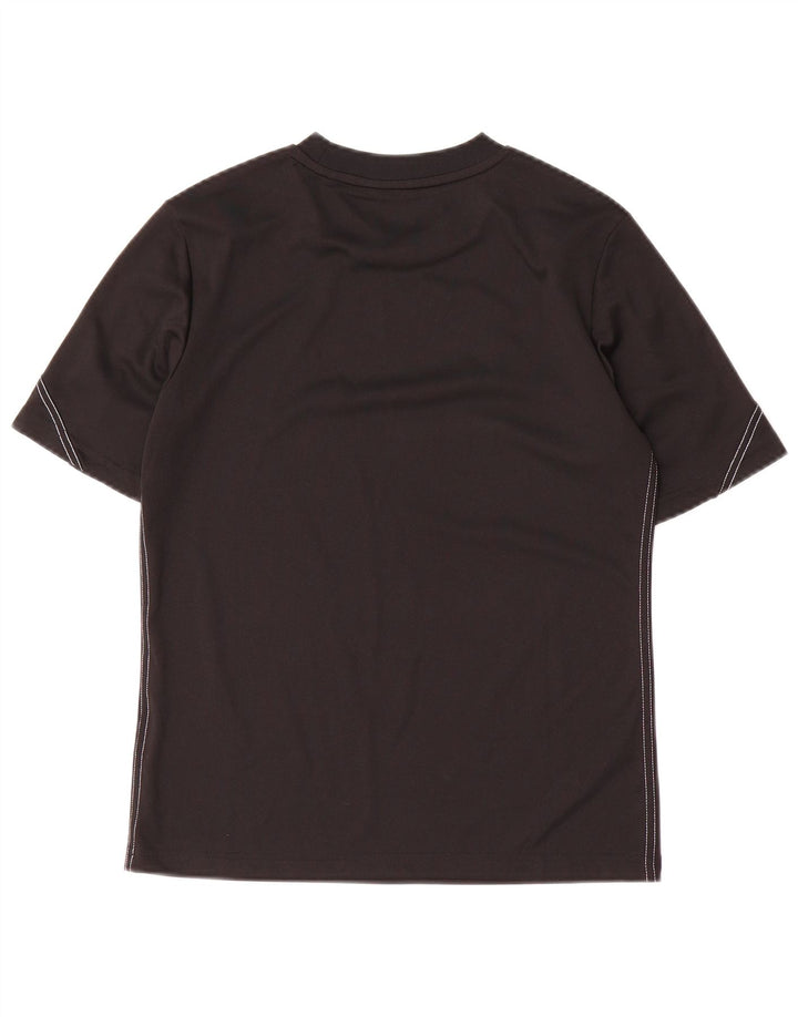ADIDAS Boys Aeroready T-Shirt Top 11-12 Years Black Poliester