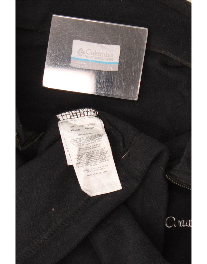 Columbia muški džemper od flisa s patentnim izrezom, veliki crni poliester