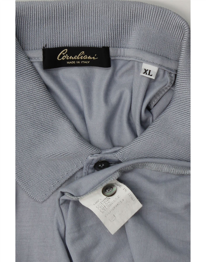Corneliani muška polo majica XL plavi pamuk