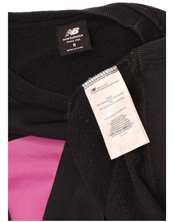 NEW BALANCE Ženska prekomjerna trenirka s grafičkim motivima UK 10 Mala crna