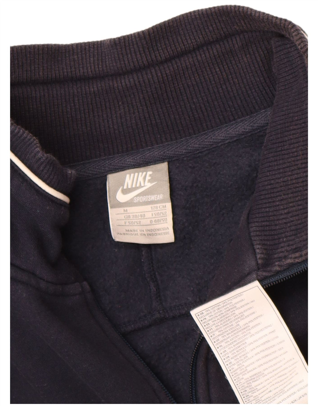 Nike muška gornja jakna za trenirku UK 38/40 srednje tamnoplavi pamuk