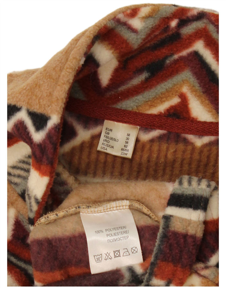 Vintage muška flis jakna EU 56 3XL raznobojni patchwork poliester