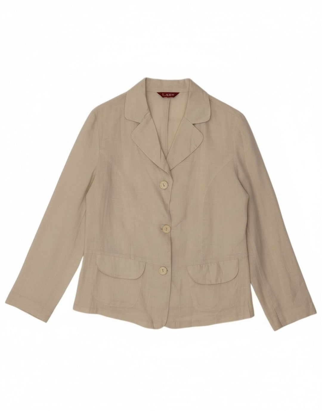 Vintage ženska košulja bluza UK 14 srednje bež lan