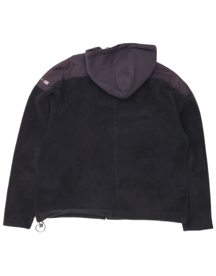 REEBOK velika ženska jakna od flisa UK 16 Large Black Colourblock