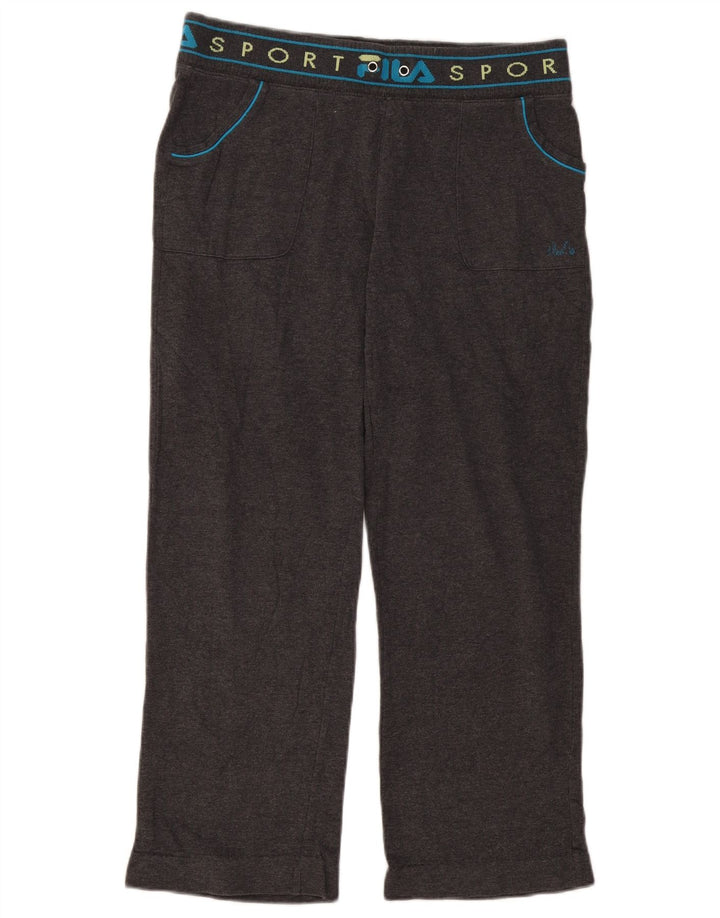 FILA Ženske Graphic Trenirke Hlače UK 14 srednje sive