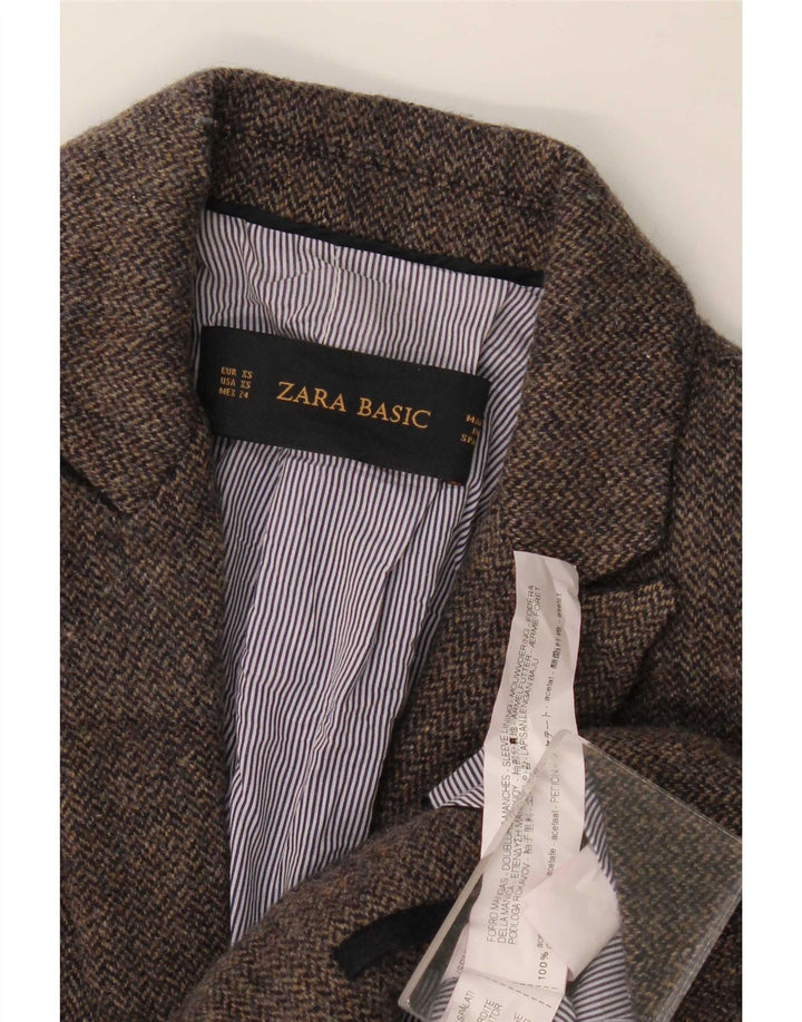 Zara ženski sako sa 1 gumbom UK 6 XS smeđa riblja kost