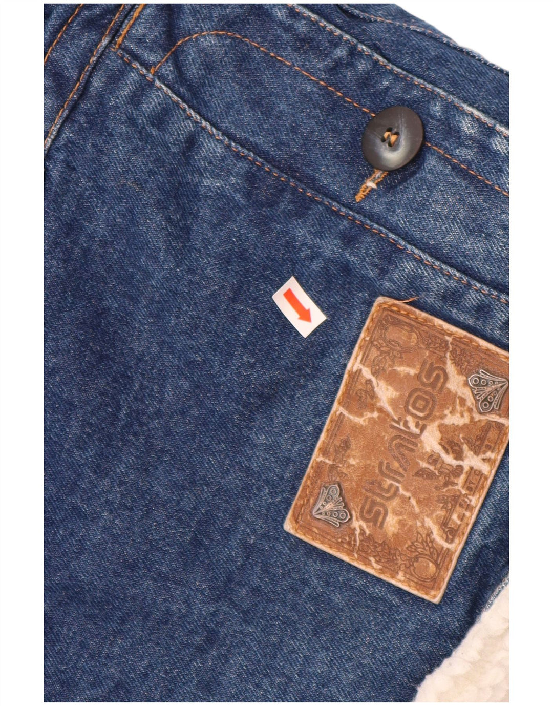 STRATOS muška traper šerpa jakna UK 42 XL plavi pamuk