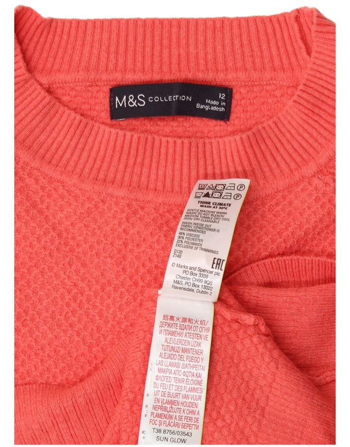 Marks & Spencer ženski džemper s okruglim izrezom UK 12 srednje narančasta