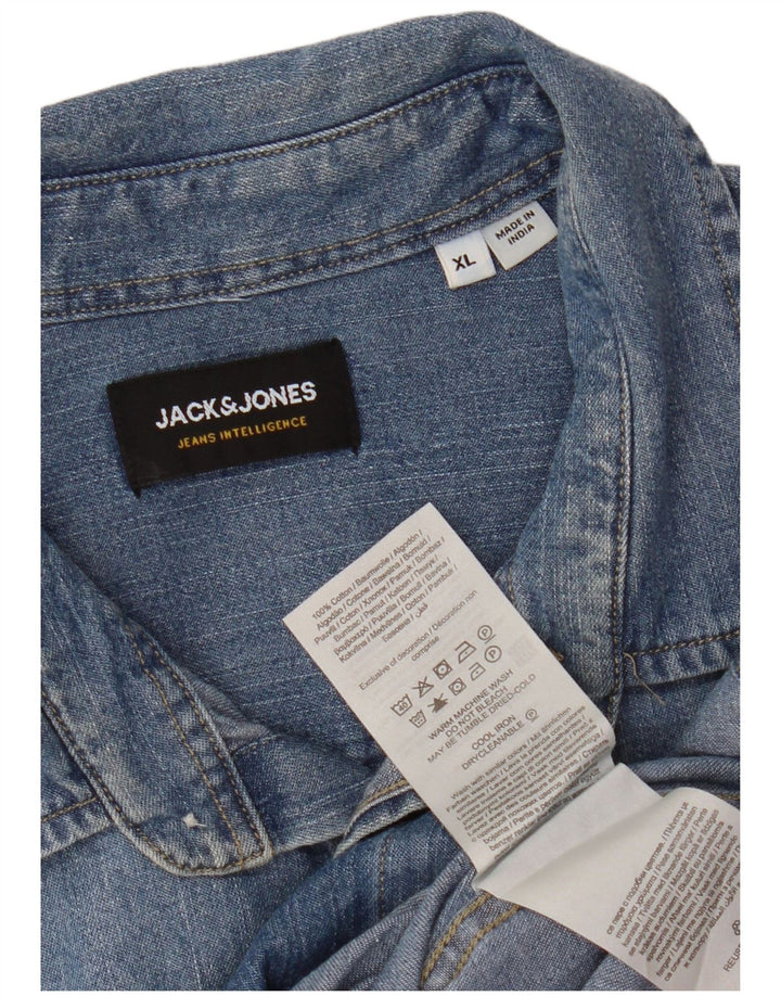 JACK & JONES Muška traper košulja XL plavi pamuk