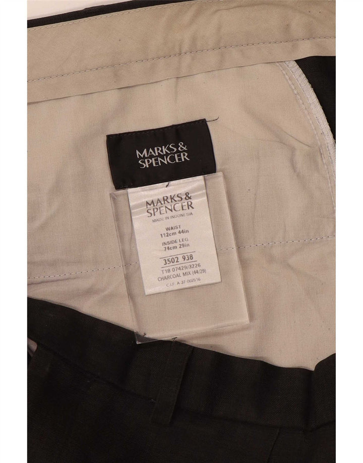 Marks & Spencer muške hlače s štipaljkama W44 L29 sivi poliester