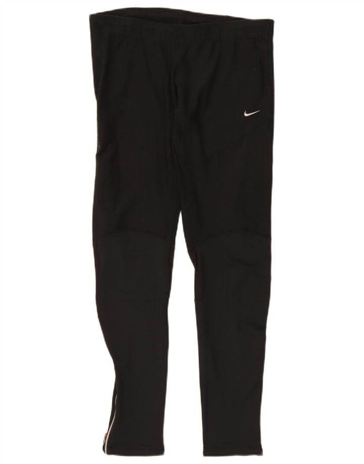 Nike Ženske Dri Fit Leggings UK 14 Srednje crni poliester