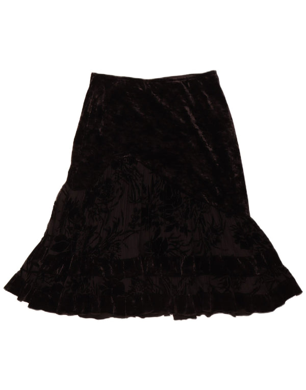 JOSEPH RIBKOFF Ženska suknja za trubu od velura UK 14 Large W30 crni poliester