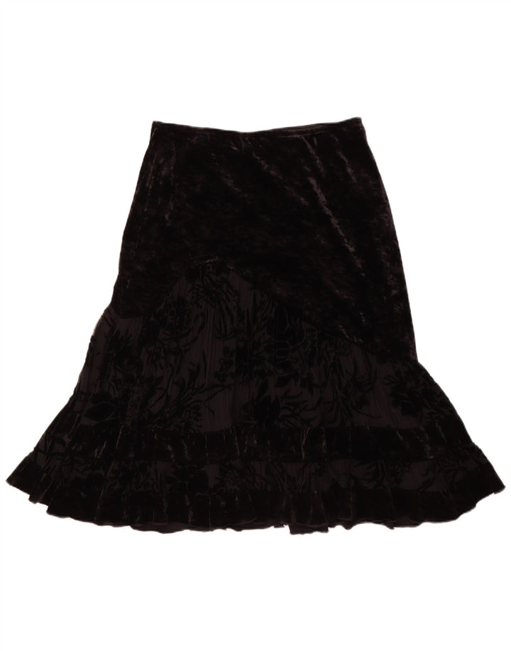 JOSEPH RIBKOFF Ženska suknja za trubu od velura UK 14 Large W30 crni poliester