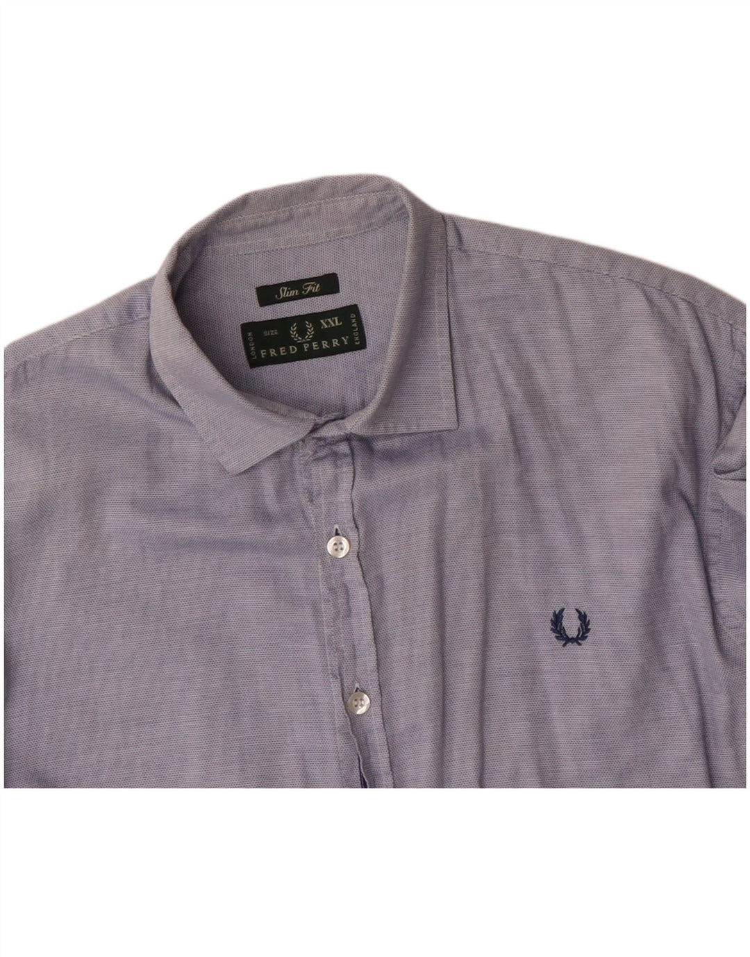 FRED PERRY Muška uska košulja 2XL plavi pamuk