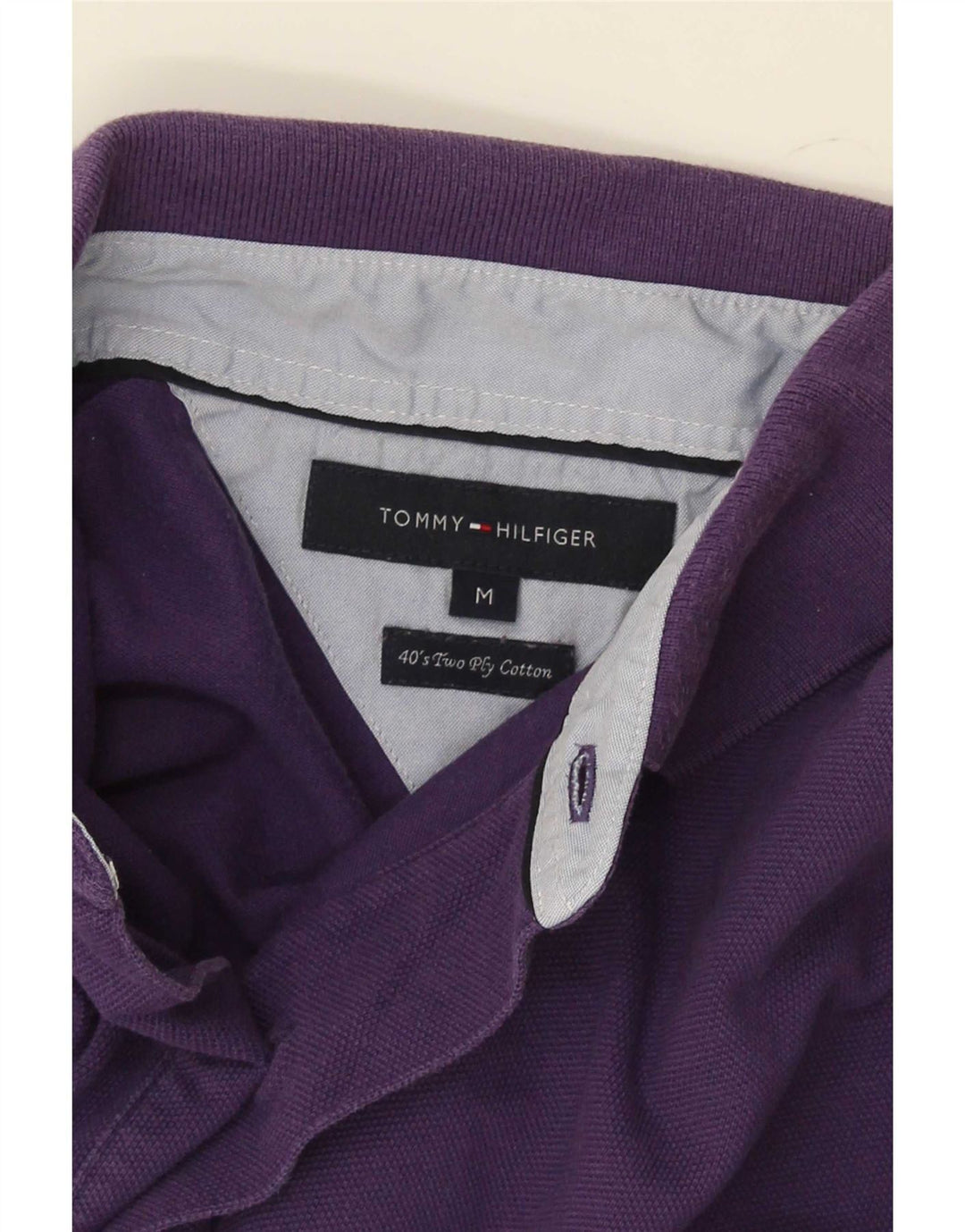 Tommy Hilfiger muška polo majica srednje ljubičaste pamučne boje