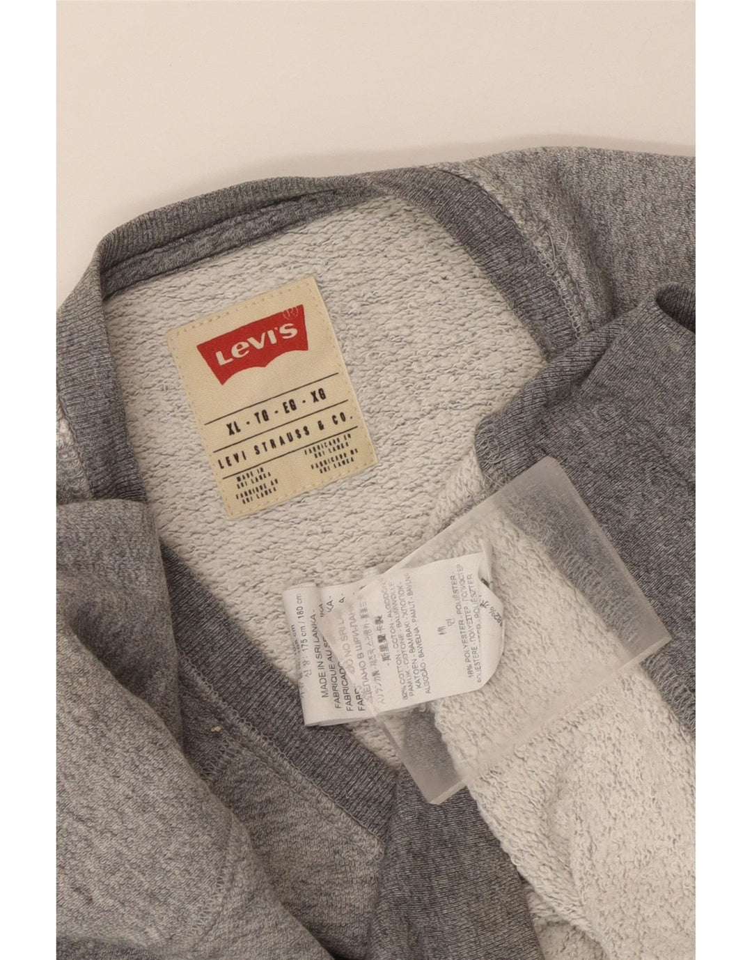 Levi's muška majica s kratkim rukavima XL, sivi flekasti pamuk