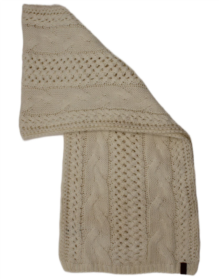 Superdry ženski pleteni pravokutni šal jedne veličine od bijelih akrila