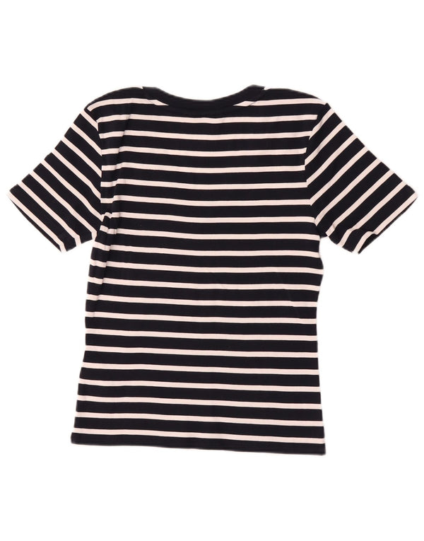 Tommy Hilfiger Ženska majica kratkih rukava UK 10 Mali pamuk na crne pruge