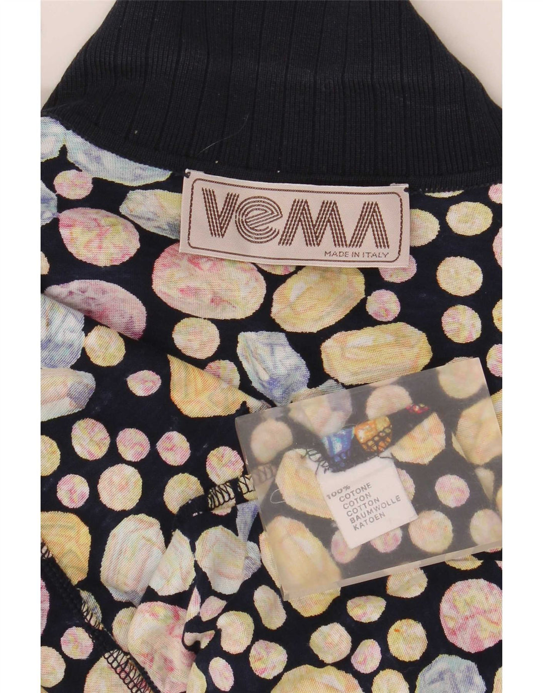 Vintage ženska košulja kratkih rukava, bluza UK 14, srednje raznobojna točkasta