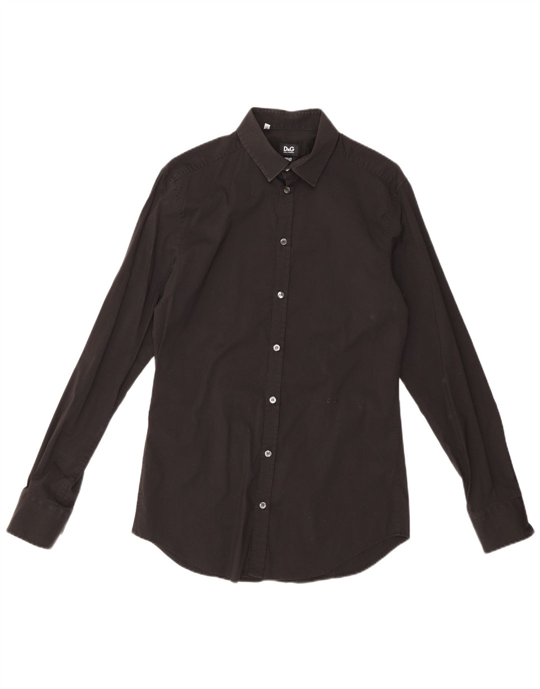 DOLCE & GABBANA Mens Shirt Size 16 41 Large Black Cotton